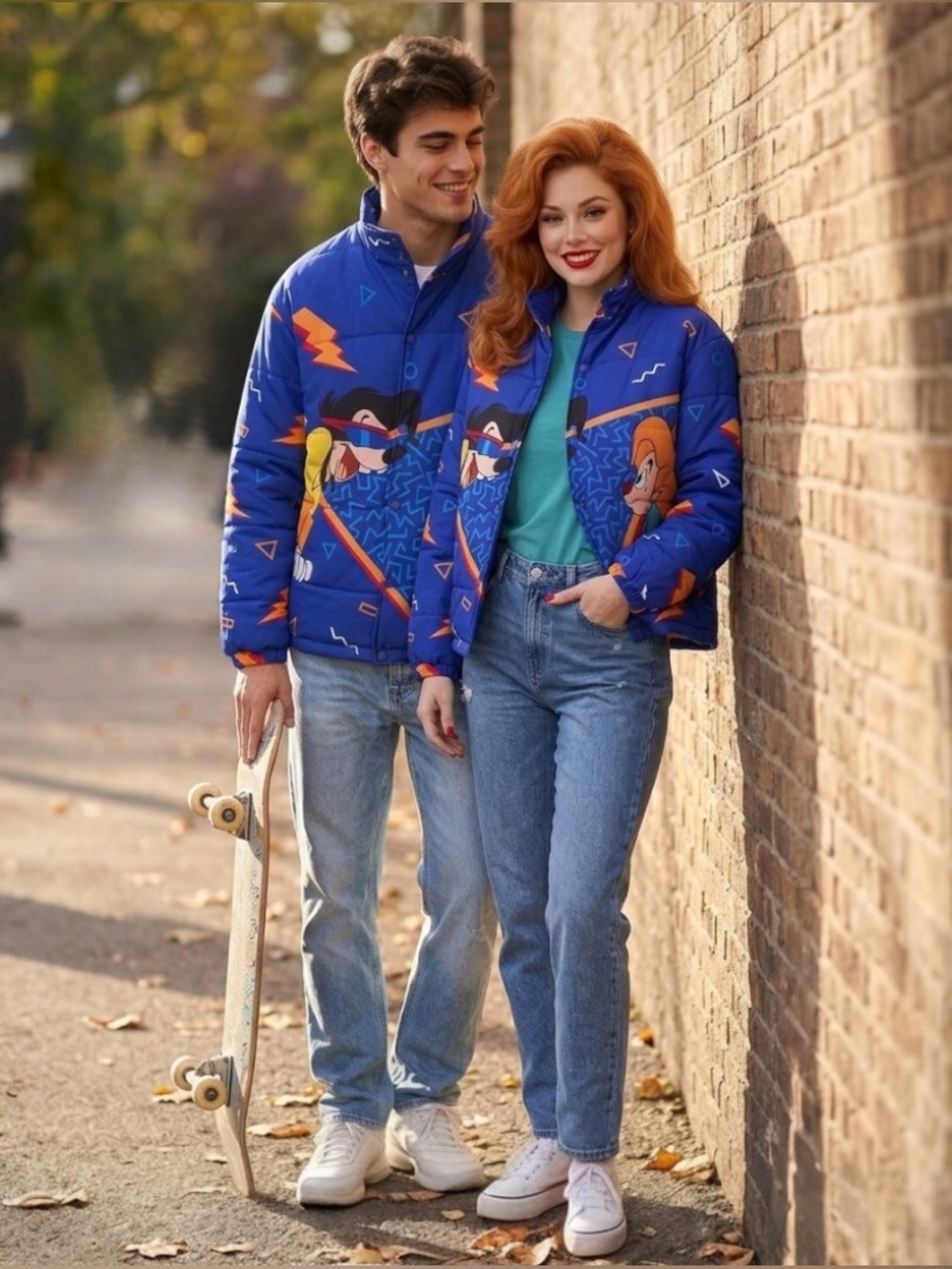 Disney A Goofy Movie Max & Roxanne Retro Print Quilted Jacket